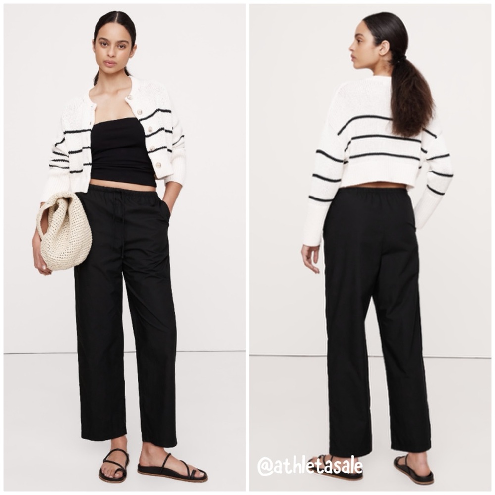 Banana Republic Black Wide-Leg Pants